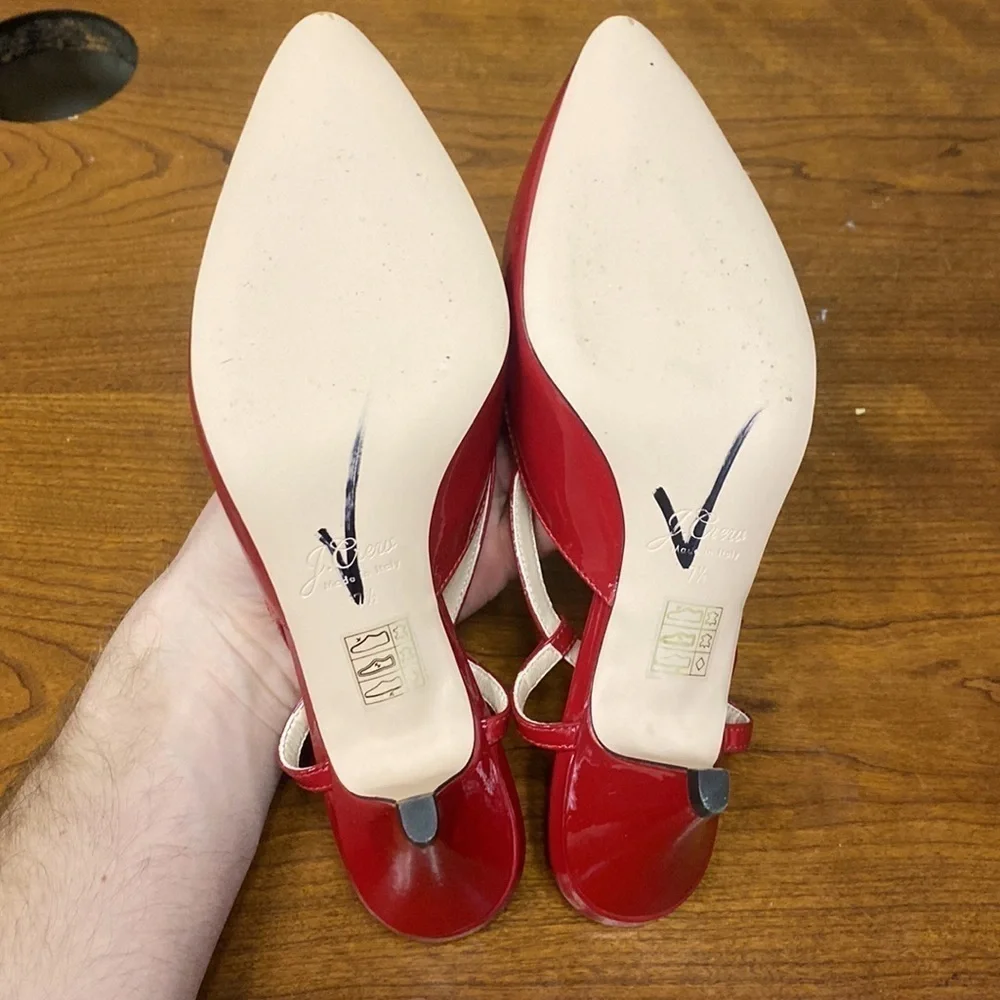 J Crew Pointed-toe heels in Italian patent leather Item BM702